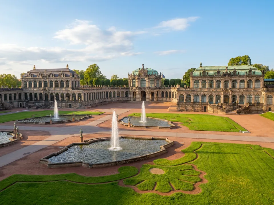 Dresdner Zwinger mit Brunnen