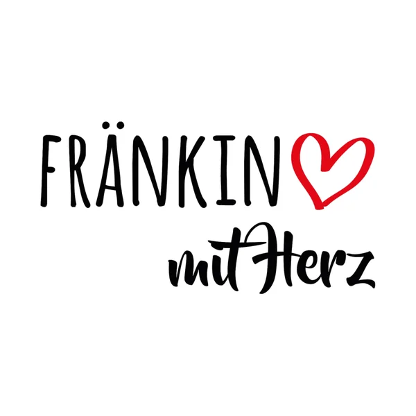 Franken Motiv Fränkin mit Herz