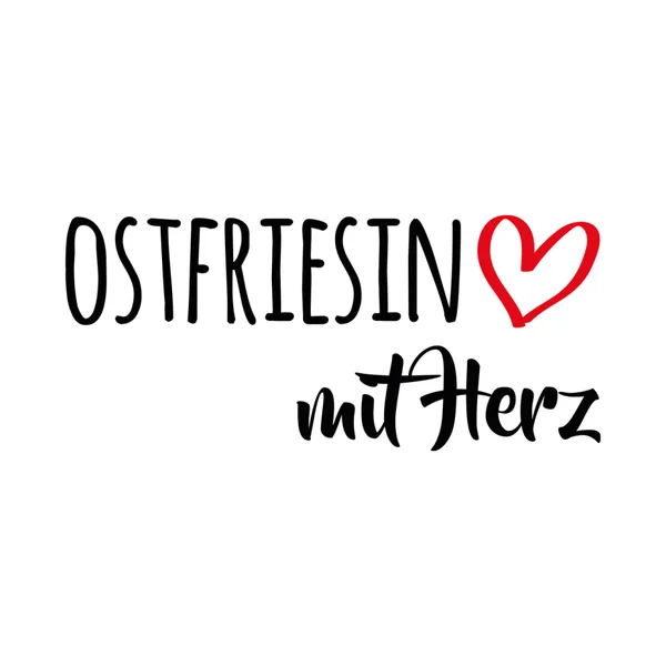 Ostfriesland Motiv Ostfriesin mit Herz