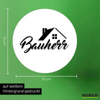 Aufkleber Bauherr  10cm Sticker