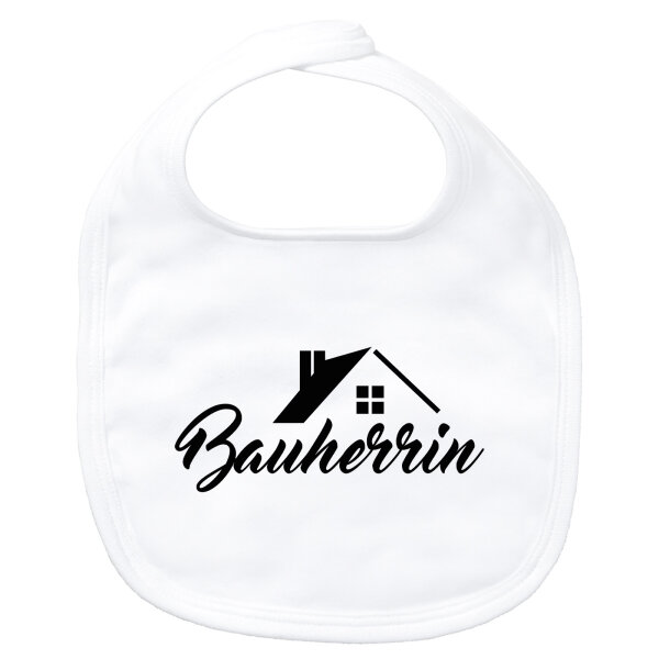 Baby Lätzchen Bauherrin  Klettverschluss