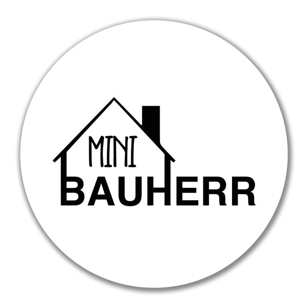 Aufkleber Mini Bauherr  10cm Sticker