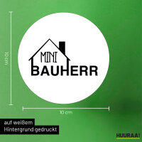 Aufkleber Mini Bauherr  10cm Sticker
