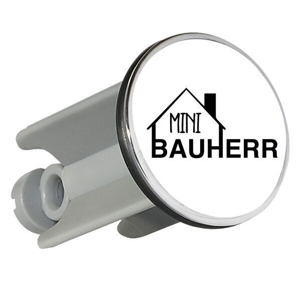Waschbeckenstöpsel Mini Bauherr  4cm Abflussstopfen