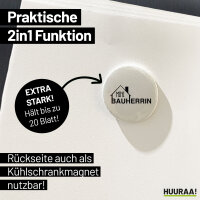 Magnet Mini Bauherrin  59mm Kühlschrankmagnet Flaschenöffner