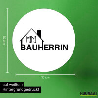 Aufkleber Mini Bauherrin  10cm Sticker