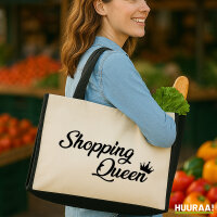 Jutetasche Shopping Queen  21 Liter Black