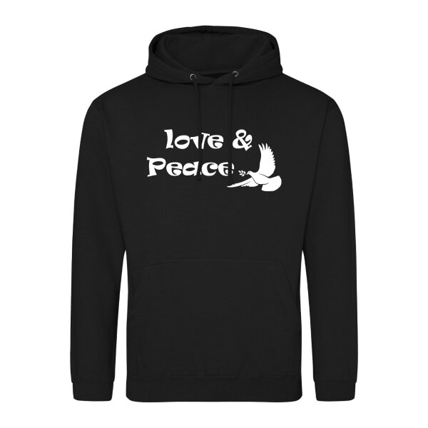 Unisex Hoodie Love & Peace  Größe S-3XL