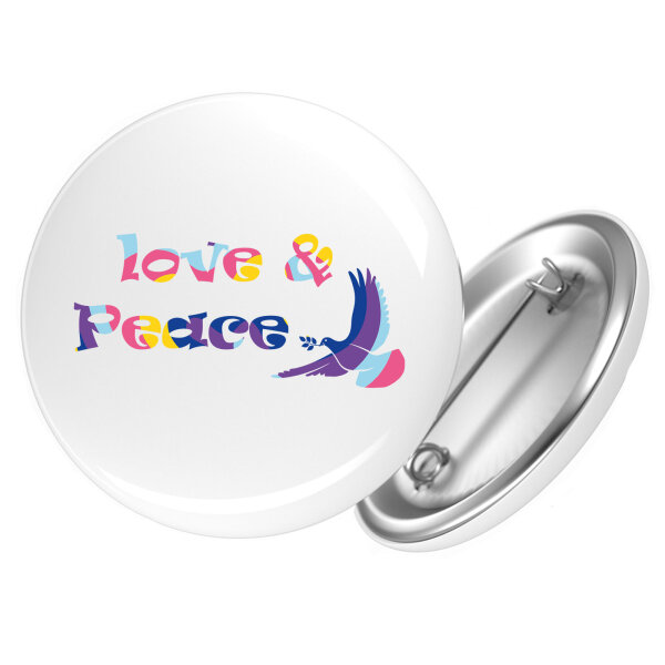 Button Love & Peace