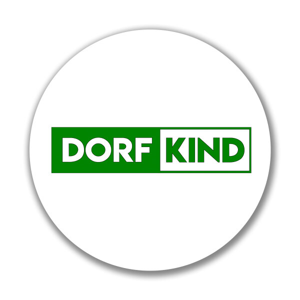 Aufkleber Dorfkind Modern 10cm