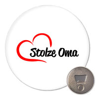 Magnet Stolze Oma Herz 59mm Kühlschrankmagnet Flaschenöffner