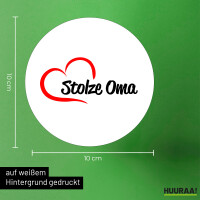 Aufkleber Stolze Oma Herz 10cm Sticker