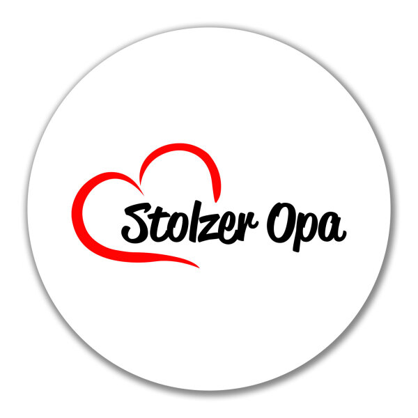 Aufkleber Stolzer Opa Herz 10cm Sticker