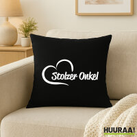 Kissen Stolzer Onkel Herz 40x40cm