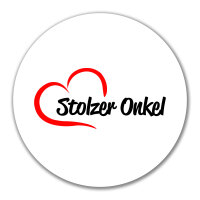 Aufkleber Stolzer Onkel Herz 10cm Sticker