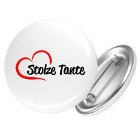 Button Stolze Tante Herz