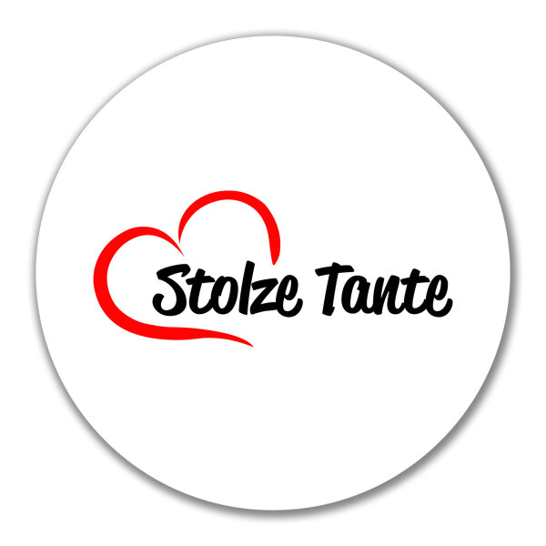 Aufkleber Stolze Tante Herz 10cm Sticker