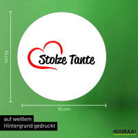 Aufkleber Stolze Tante Herz 10cm Sticker