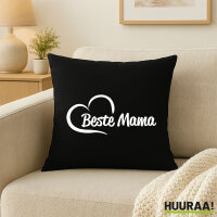Kissen Beste Mama Herz 40x40cm
