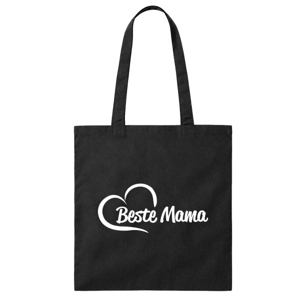 Jutebeutel Beste Mama Herz 10 Liter