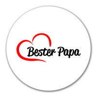Aufkleber Bester Papa Herz 10cm Sticker