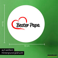 Aufkleber Bester Papa Herz 10cm Sticker