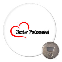 Magnet Bester Patenonkel Herz 59mm Kühlschrankmagnet...