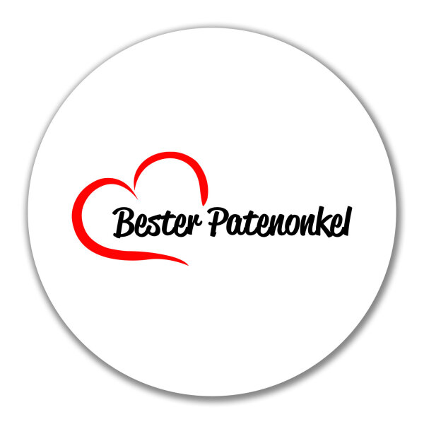 Aufkleber Bester Patenonkel Herz 10cm Sticker
