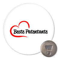 Magnet Beste Patentante Herz 59mm Kühlschrankmagnet Flaschenöffner