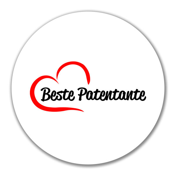 Aufkleber Beste Patentante Herz 10cm Sticker