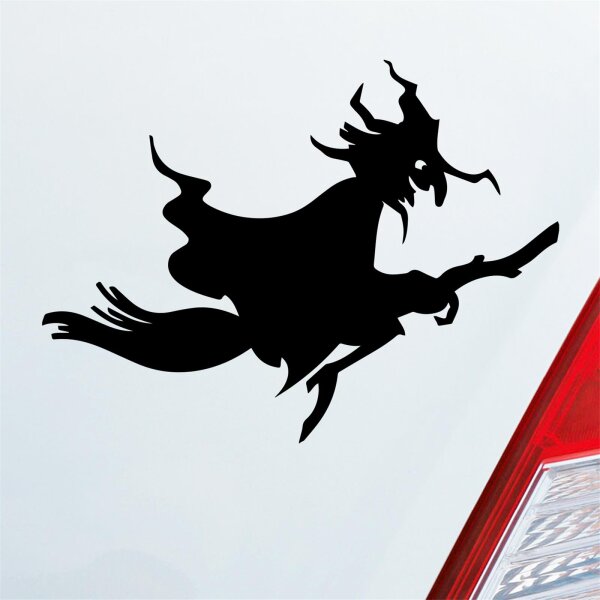 Autoaufkleber Hexe Witch Besen Frau Hexerei ca. 12x9cm
