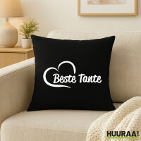 Kissen Beste Tante Herz 40x40cm