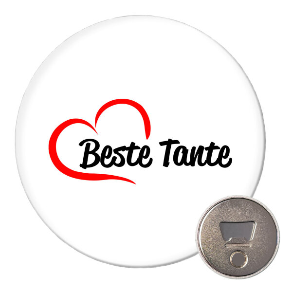 Magnet Beste Tante Herz 59mm Kühlschrankmagnet Flaschenöffner