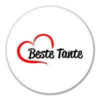 Aufkleber Beste Tante Herz 10cm Sticker