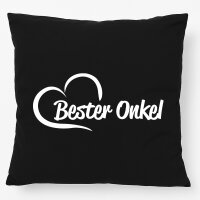 Kissen Bester Onkel Herz 40x40cm