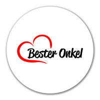 Aufkleber Bester Onkel Herz 10cm Sticker