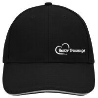 Cappy Mütze Bester Trauzeuge Herz Black/Light Grey