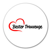 Aufkleber Bester Trauzeuge Herz 10cm Sticker
