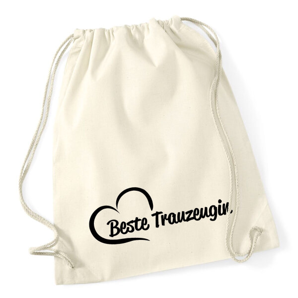 Turnbeutel Beste Trauzeugin Herz 12 Liter