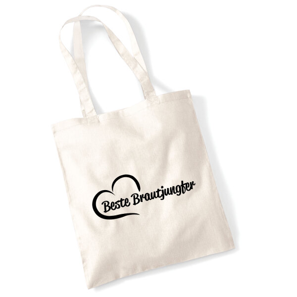Jutebeutel Beste Brautjungfer Herz 10 Liter