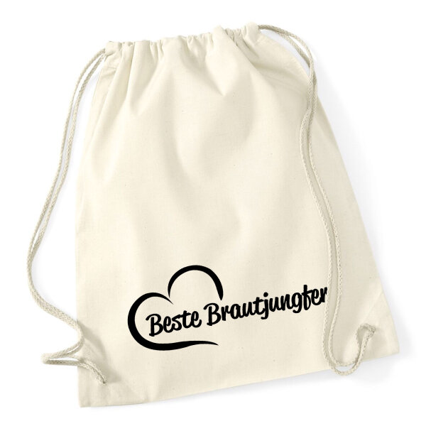 Turnbeutel Beste Brautjungfer Herz 12 Liter