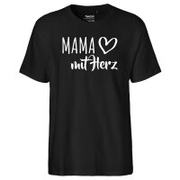 Herren T-Shirt Mama mit Herz Größe S-3XL