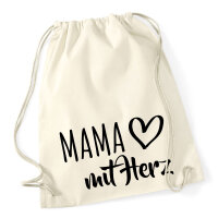 Turnbeutel Mama mit Herz 12 Liter