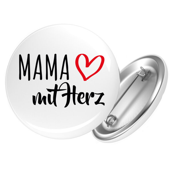 Button Mama mit Herz