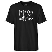 Herren T-Shirt Papa mit Herz Größe S-3XL