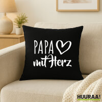 Kissen Papa mit Herz 40x40cm