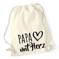 Turnbeutel Papa mit Herz 12 Liter
