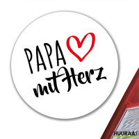 Aufkleber Papa mit Herz 10cm Sticker