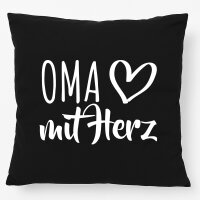 Kissen Oma mit Herz 40x40cm