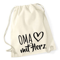 Turnbeutel Oma mit Herz 12 Liter